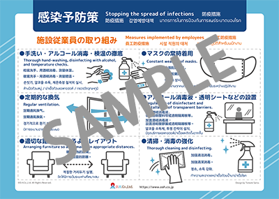 「感染予防策」施設従業員の取り組みポスター